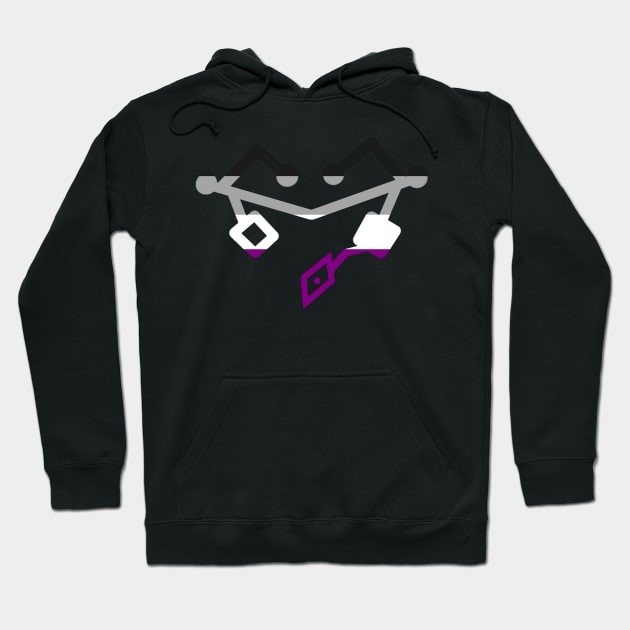 Asexual Pride Heart Hoodie by Khalico